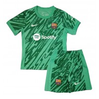 Camisa de Futebol Barcelona Goleiro Equipamento Secundário Infantil 2024-25 Manga Curta (+ Calças curtas)